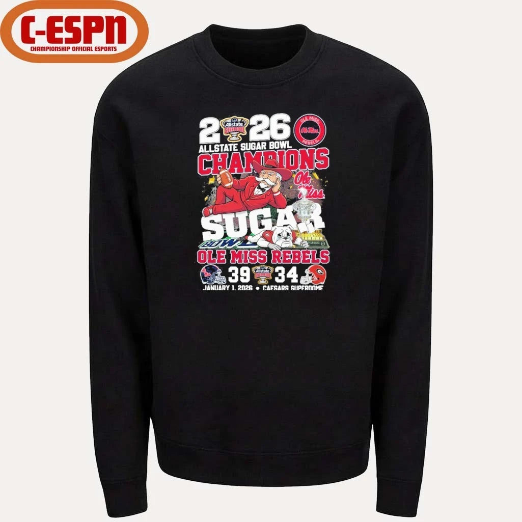 Official Ole Miss Beat Georgia 2026 Allstate Sugar Bowl Champions Score Shirt