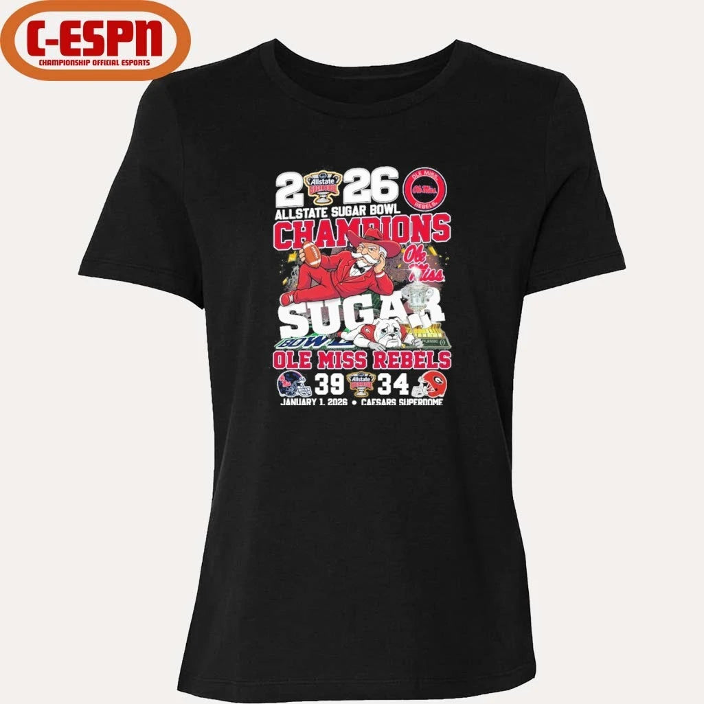 Official Ole Miss Beat Georgia 2026 Allstate Sugar Bowl Champions Score Shirt