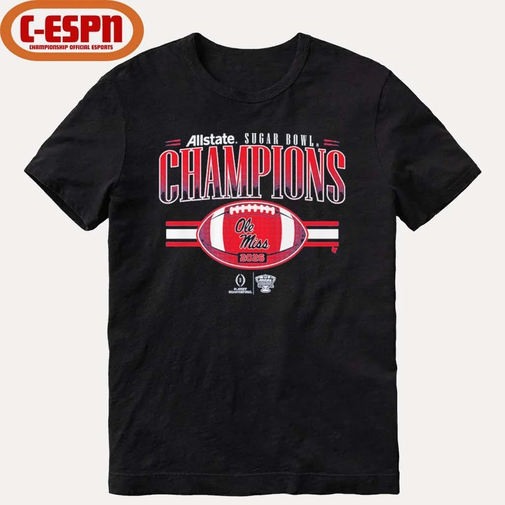 Official Ole Miss Football CFP Sugar Bowl Champions Shirt