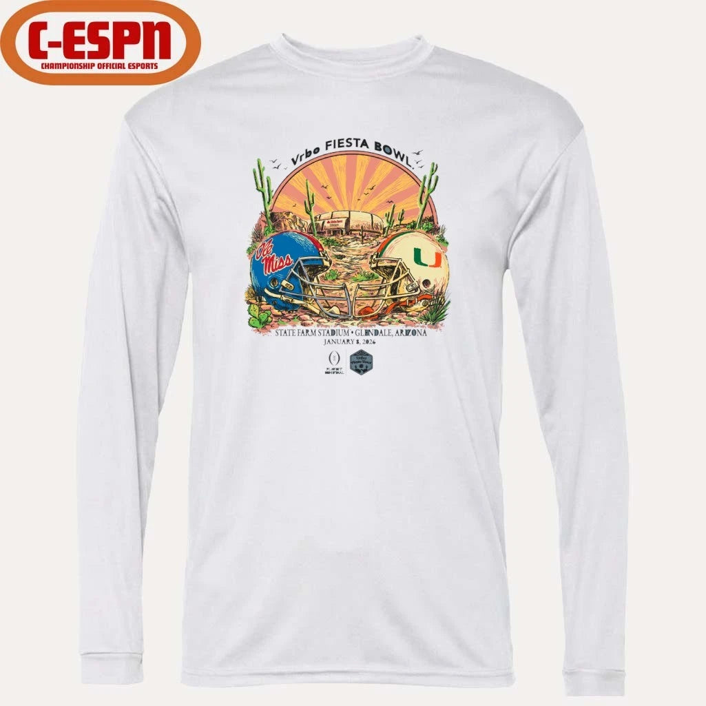 Official Ole Miss Vs Miami 2026 VRBO Fiesta Bowl Retro T-Shirt