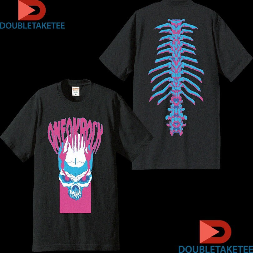 Official One OK Rock Detox Skeleton Skull Logo Shirts