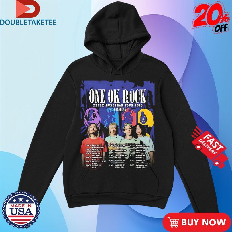 Official One Ok Rock Detox European Tour 2025 List October Shirts