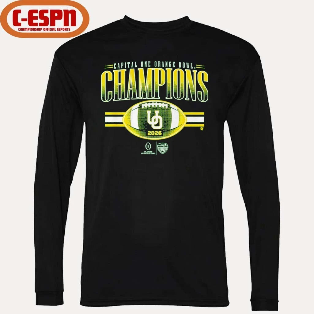 Official Oregon Football CFP Orange Bowl Champions Shirt
