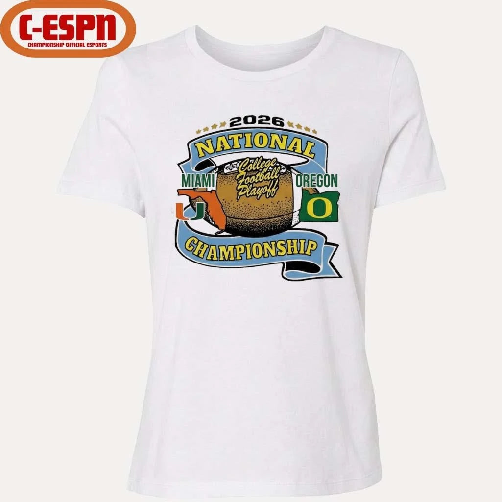 Official Oregon Vs Miami 2026 CFP National Championship Game January 19th T-Shirt