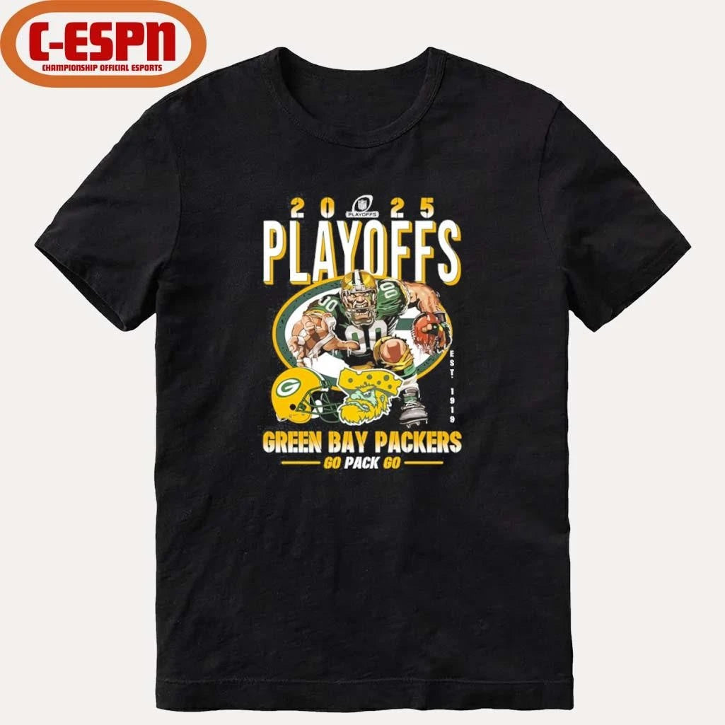 Official Packers Playoffs 2025 Go Pack Go Shirt