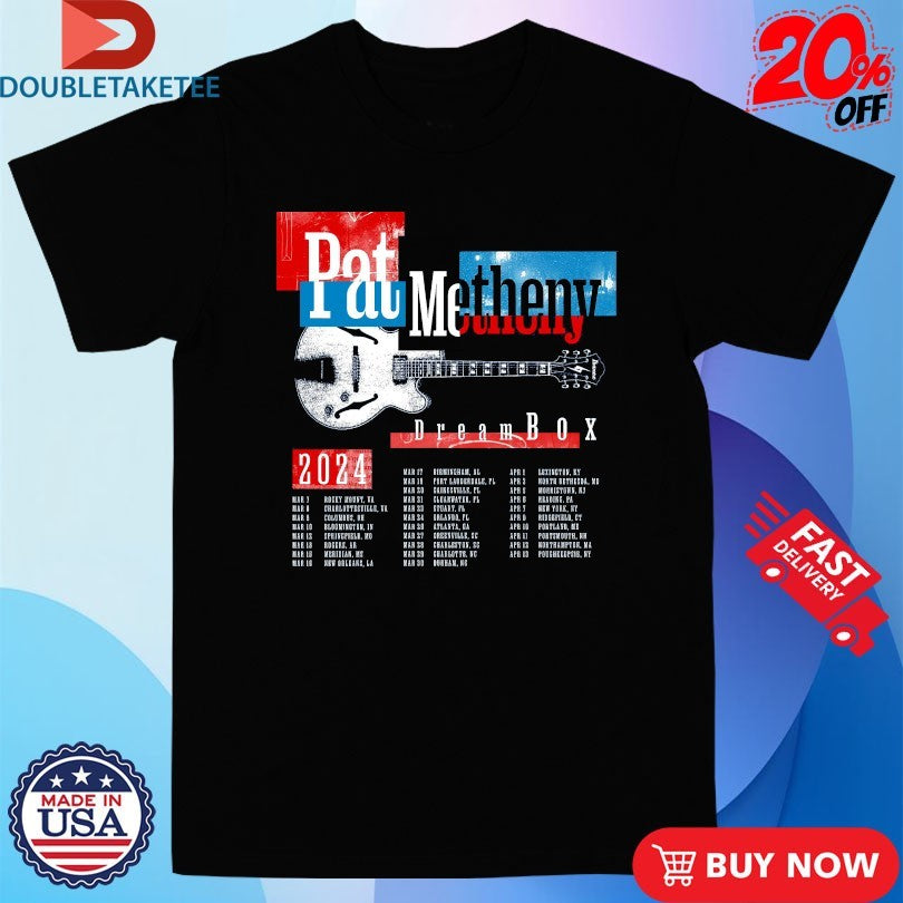 Official Pat Metheny Dreambox 2024 Tour Guitar Shirts