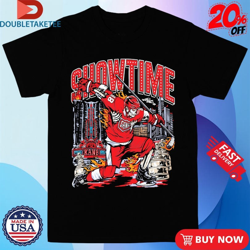 Official Patrick Kane Showtime Sana Detroit Red Wings NHL Skeleton Trophy Shirts
