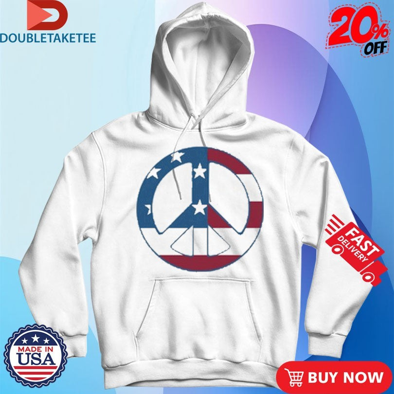 Official Peace Symbol American Flag Shirts