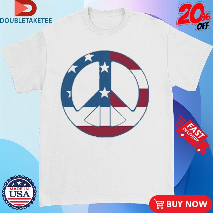 Official Peace Symbol American Flag Shirts
