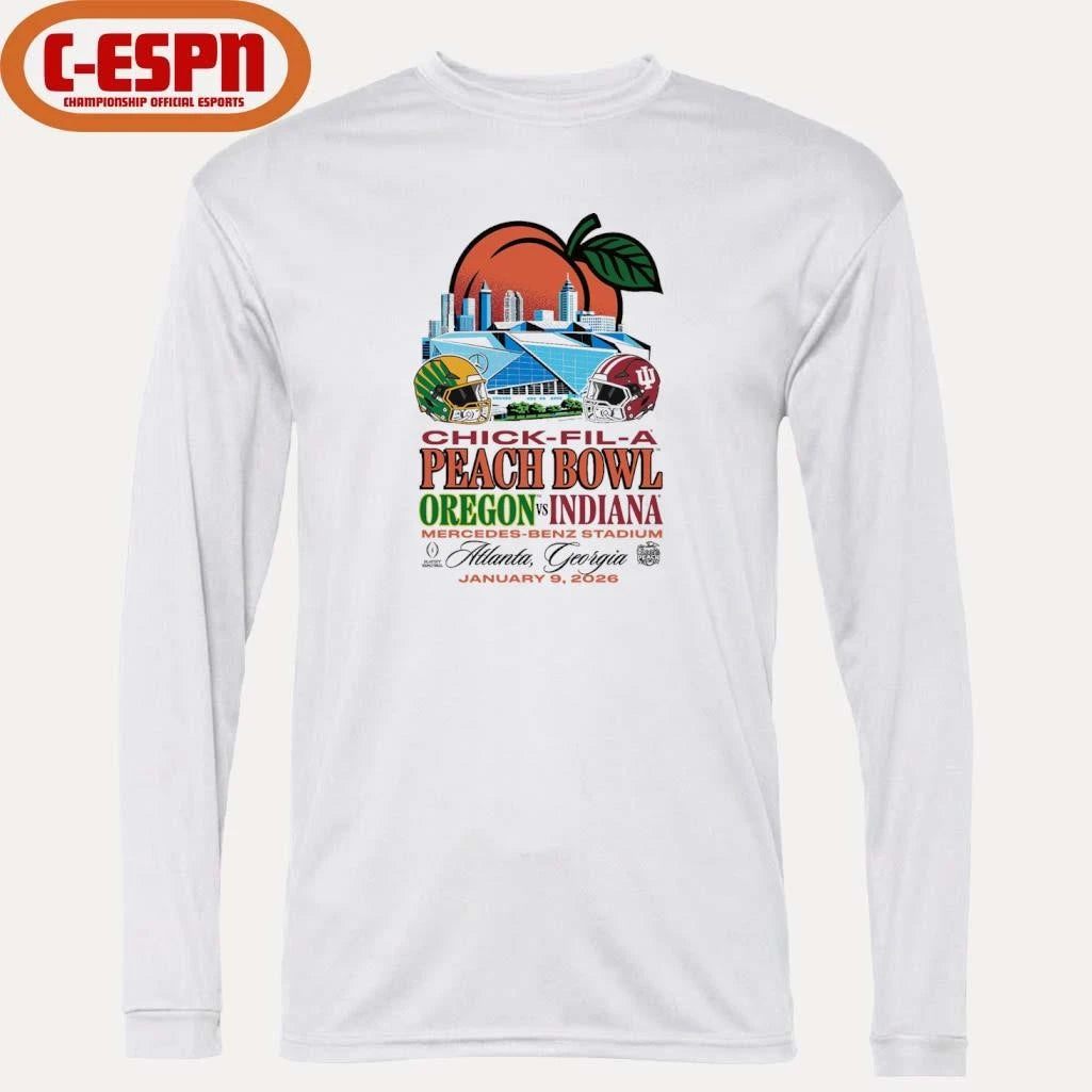 Official Peach Bowl IU Vs Oregon January 9th Shirt