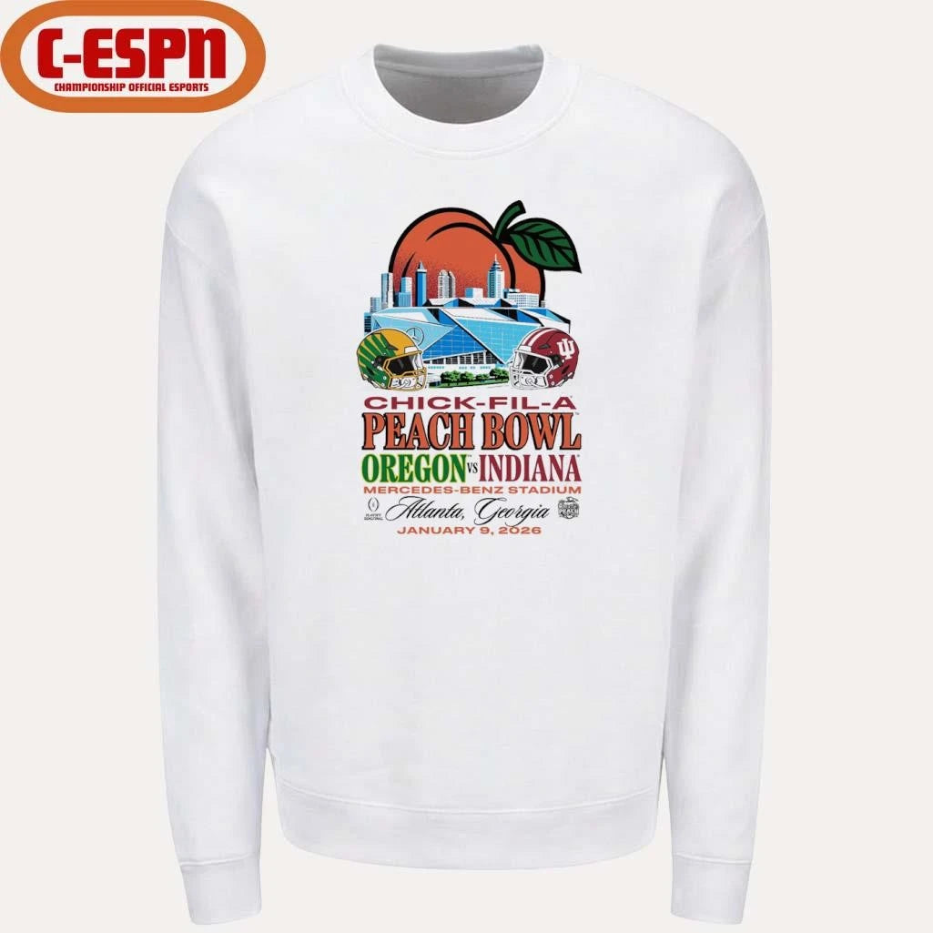 Official Peach Bowl IU Vs Oregon January 9th Shirt