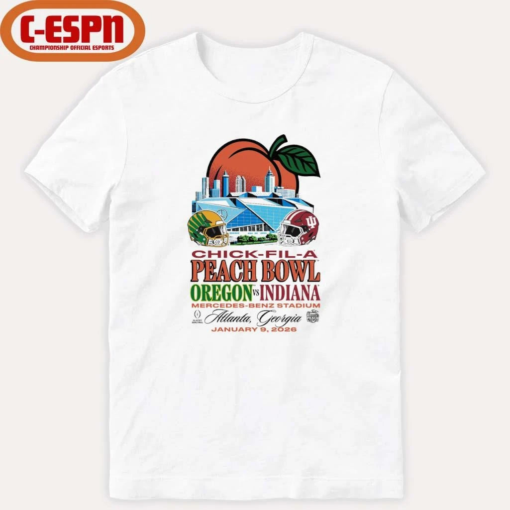 Official Peach Bowl IU Vs Oregon January 9th Shirt