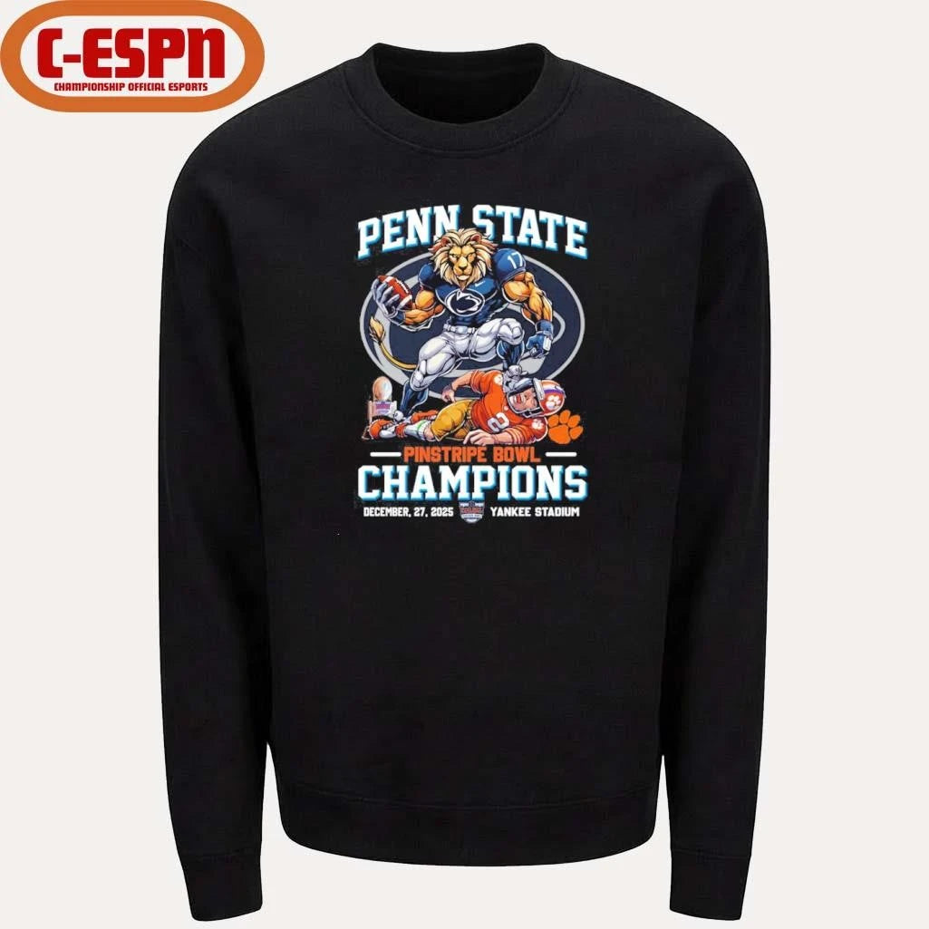 Official Penn State Beat Clemson Pinstripe Bowl Champions 2025 Shirt