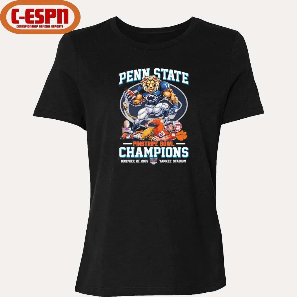 Official Penn State Beat Clemson Pinstripe Bowl Champions 2025 Shirt