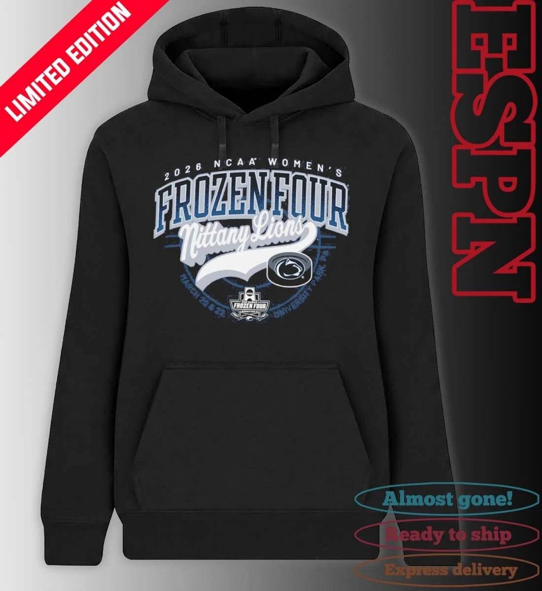Official Penn State Nittany Lions 2026 NCAA Women’s Ice Hockey Frozen Four Shirt