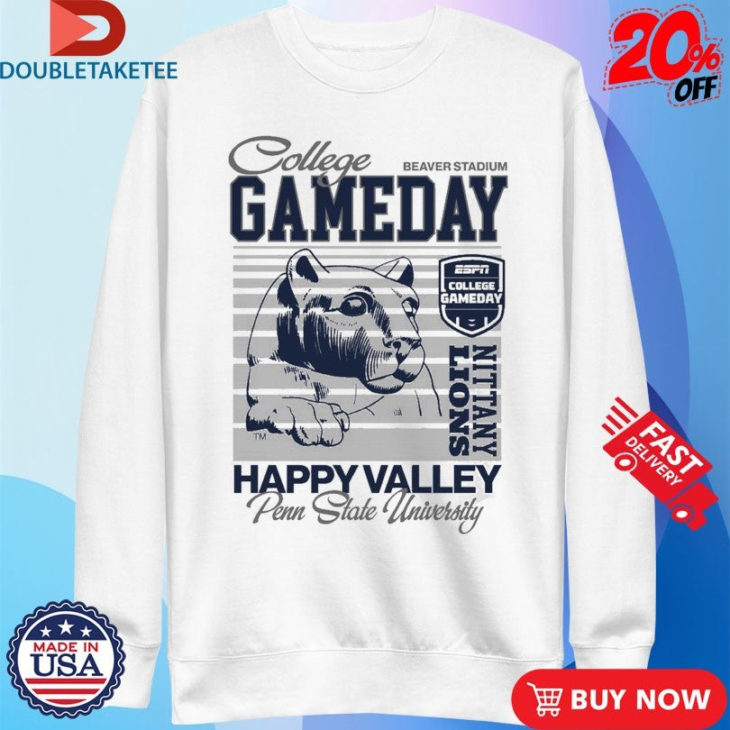 Official Penn State Nittany Lions College GameDay PSU Happy Valley Beaver Stadium Shirts