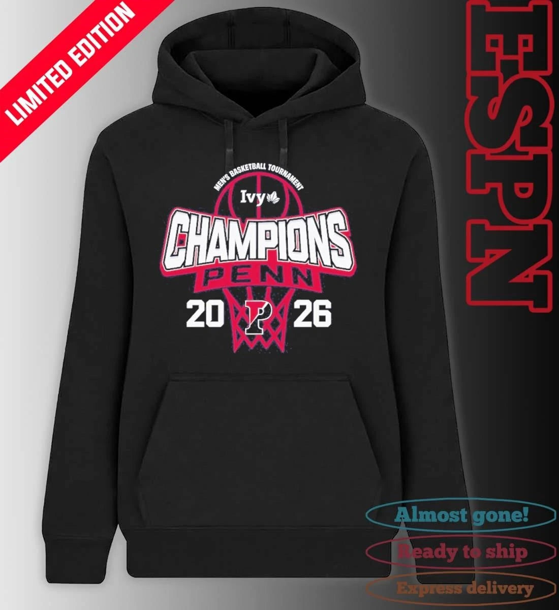 Official Pennsylvania Quakers Men’s Basketball Ivy League Tournament Champions T-Shirt