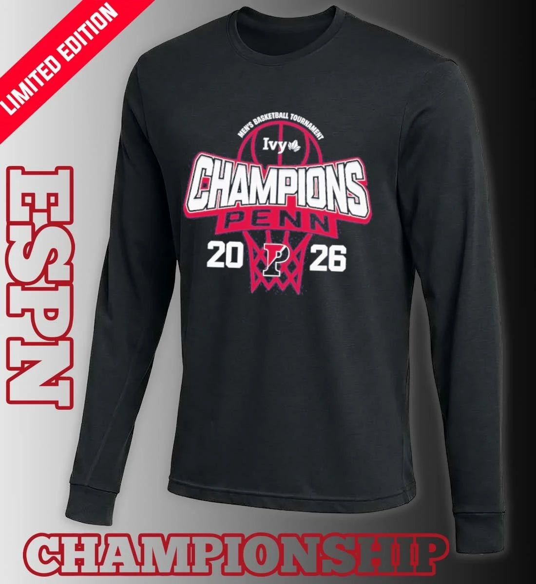 Official Pennsylvania Quakers Men’s Basketball Ivy League Tournament Champions T-Shirt