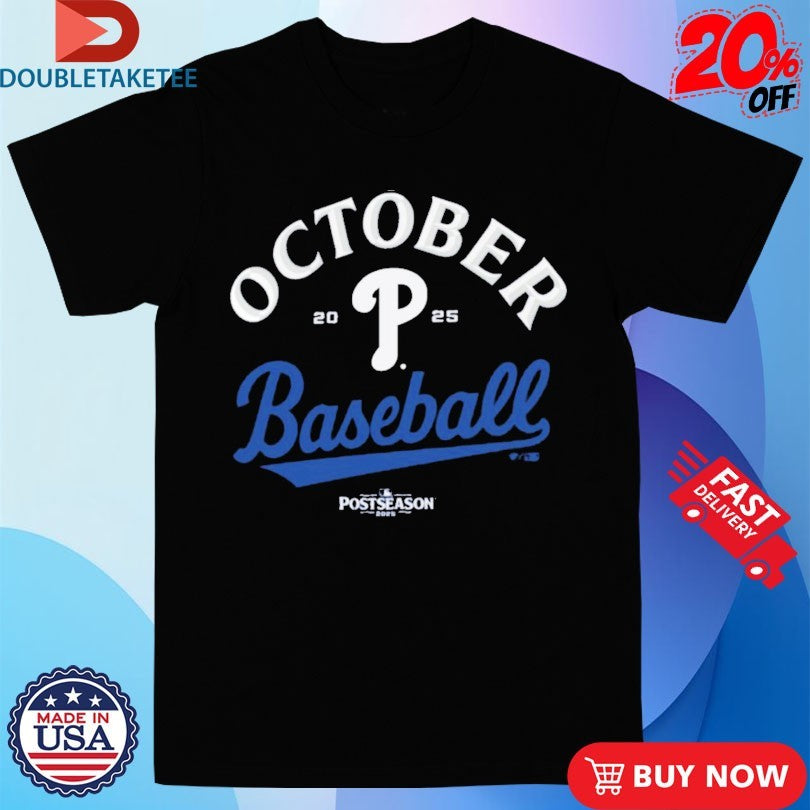 Official Philadelphia Phillies Red October 2025 MLB Postseason Shirts