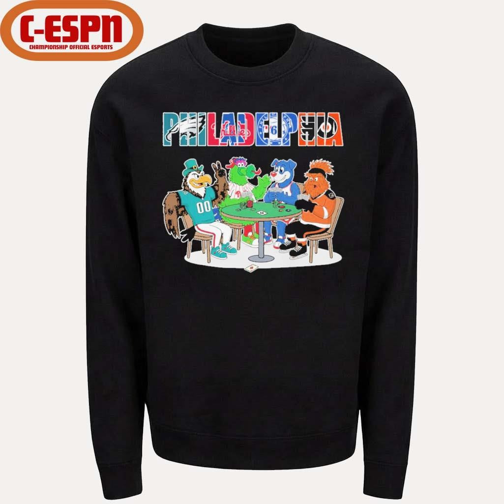 Official Philadelphia Sports Teams Mascots Playing Games Shirt
