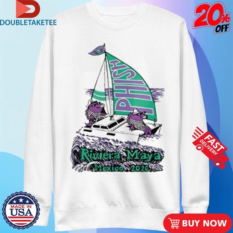 Official Phish Riviera Maya Pollock Waves Mexico 2026 Shirts
