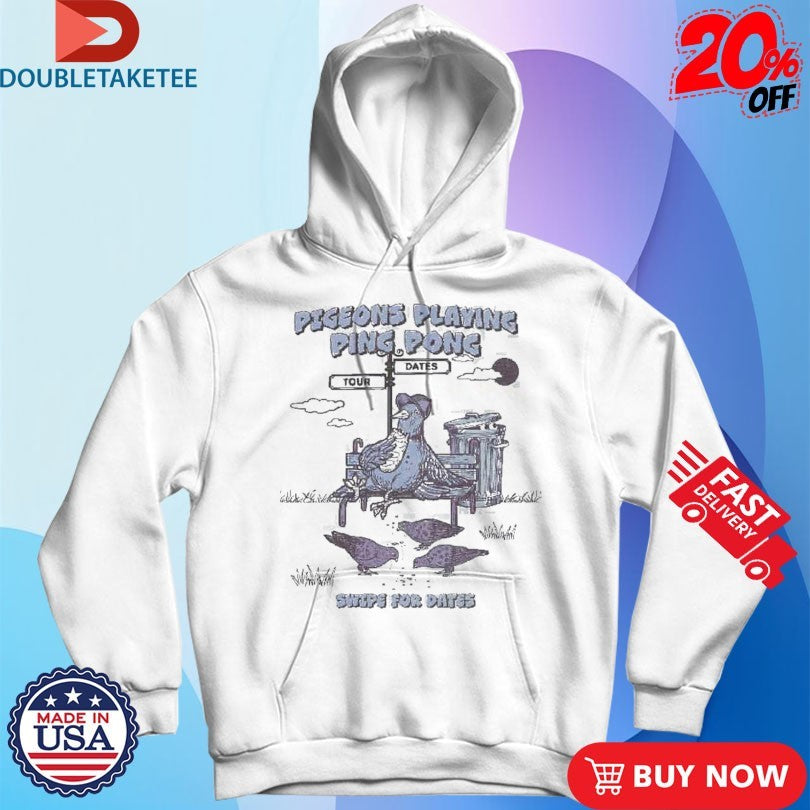 Official Pigeons Playing Ping Pong Swipe For Dates 2025-2026 Tour Shirts