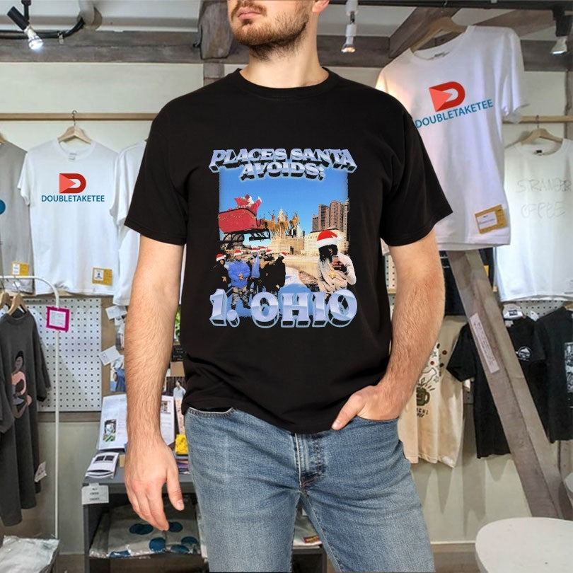 Official Places Santa Avoids Ohio Christmas Shirts