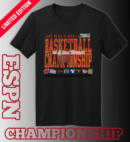 Official Portland, OR  2026 NCAA DI Men’s Basketball Championship – March 20 &amp; 22 T-Shirt
