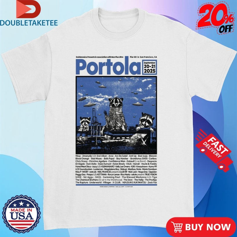 Official Portola San Francisco, CA Sept 20-21 2025 Raccoon Shirts