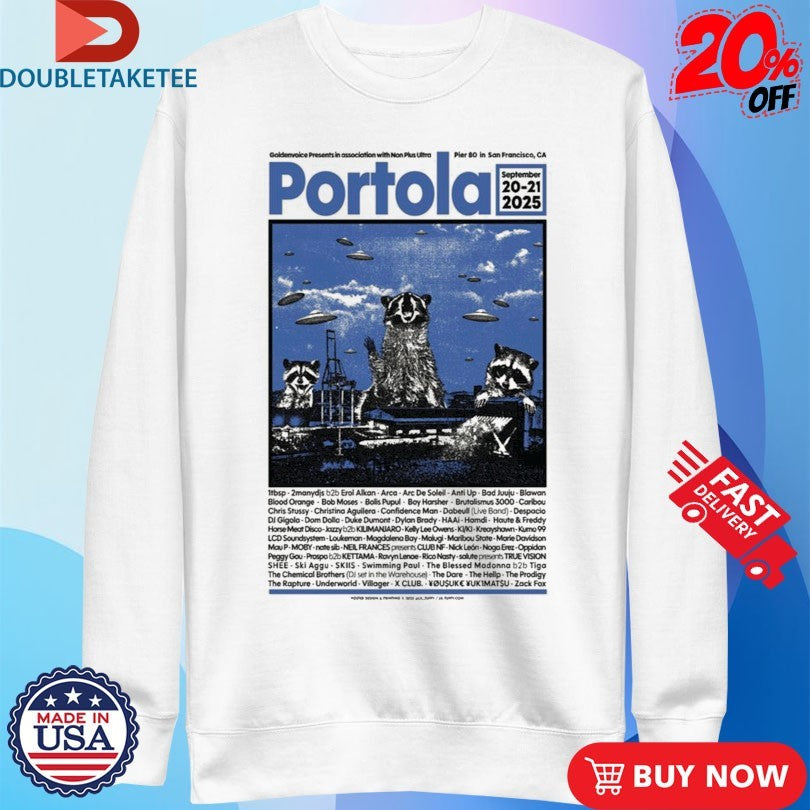 Official Portola San Francisco, CA Sept 20-21 2025 Raccoon Shirts