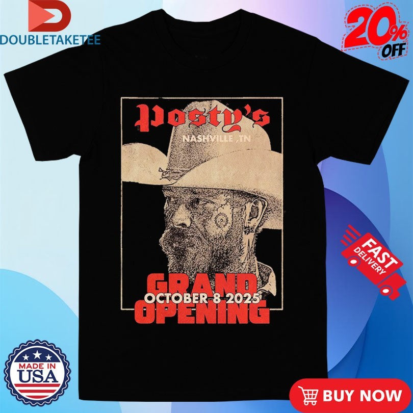 Official Post Malone Posty’s Nashville TN Grand Opening At 305 Broadway October 8 2025 Shirts