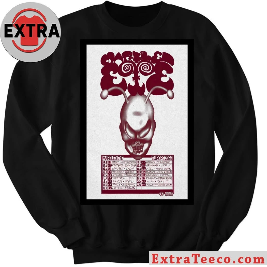 Official Poster Marbled Eye Europe June 2026 Tour Shirt