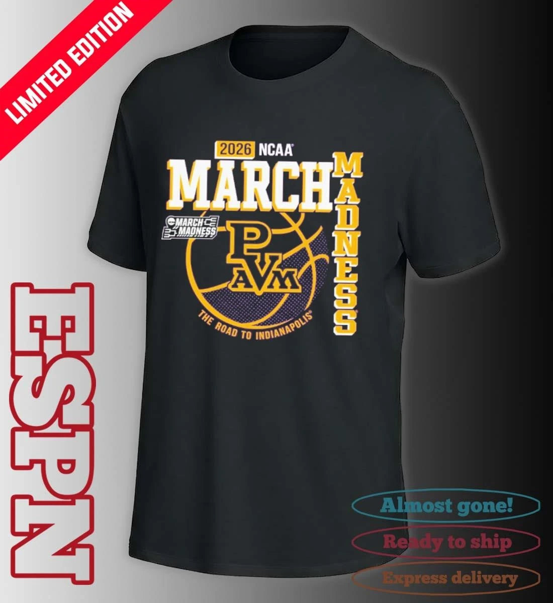 Official Prairie View A&amp;M University Men’s Basketball 2026 March Madness Bound Shirt