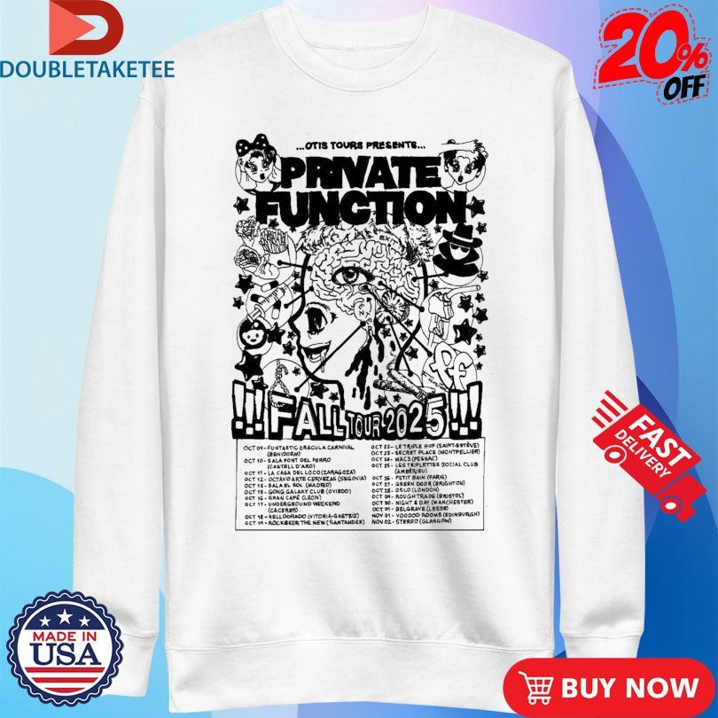 Official Private Function Fall Tour 2025 Dates Shirts