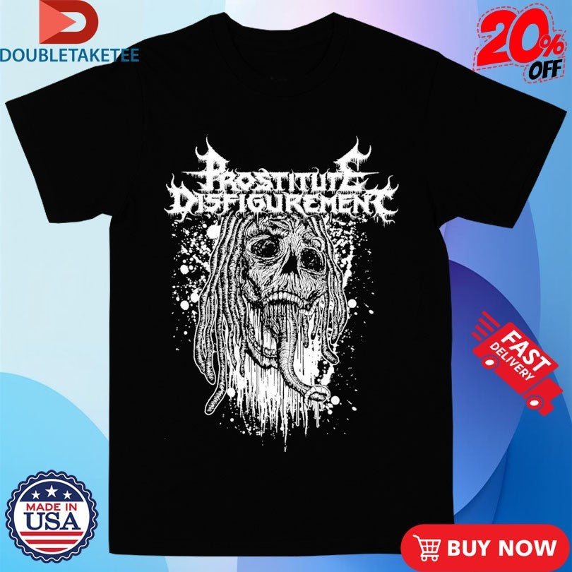 Official Prostitute Disfigurement Maggot Skull Shirts