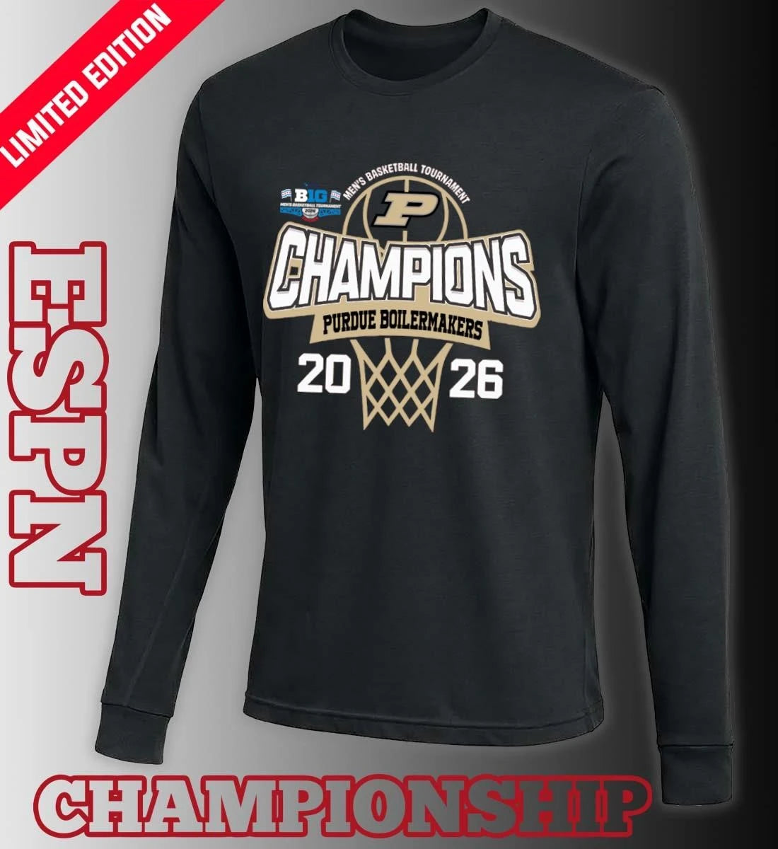 Official Purdue Boilermakers 2026 Big Ten Men’s Basketball Tournament Champions Shirt