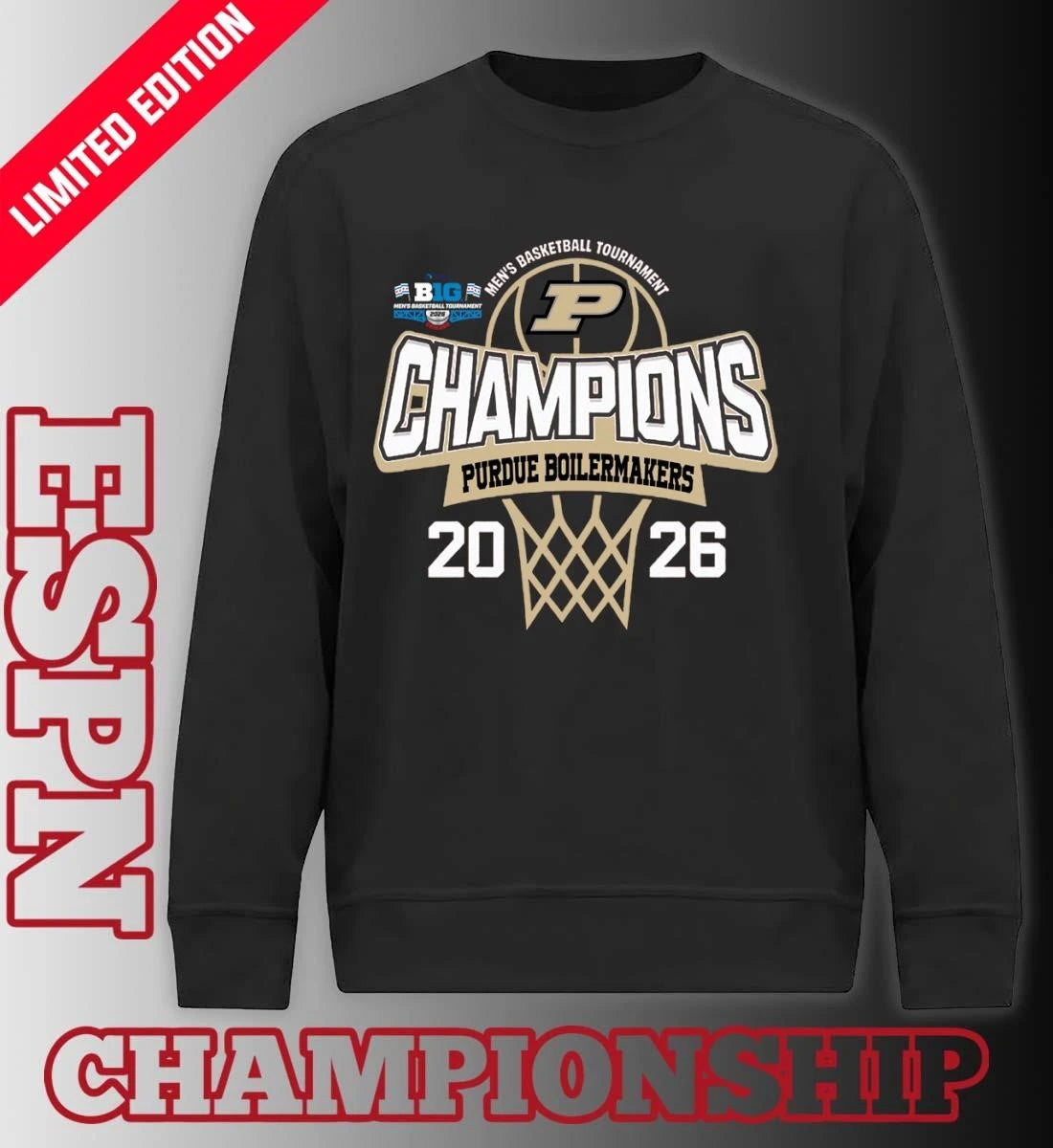 Official Purdue Boilermakers 2026 Big Ten Men’s Basketball Tournament Champions Shirt