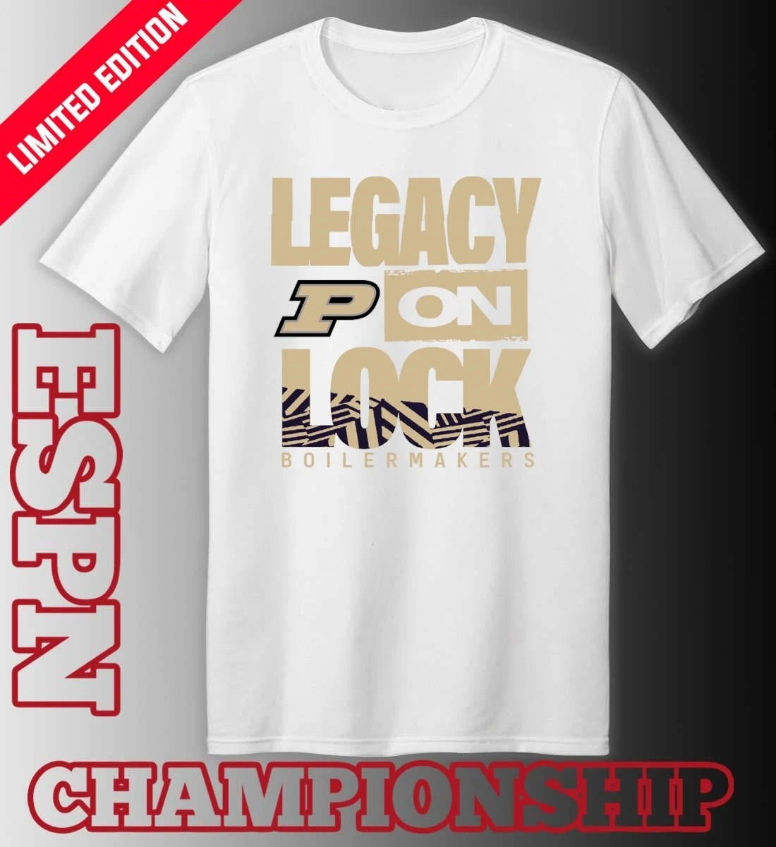 Official Purdue Boilermakers Basketball Legacy On Lock Bench T-Shirt