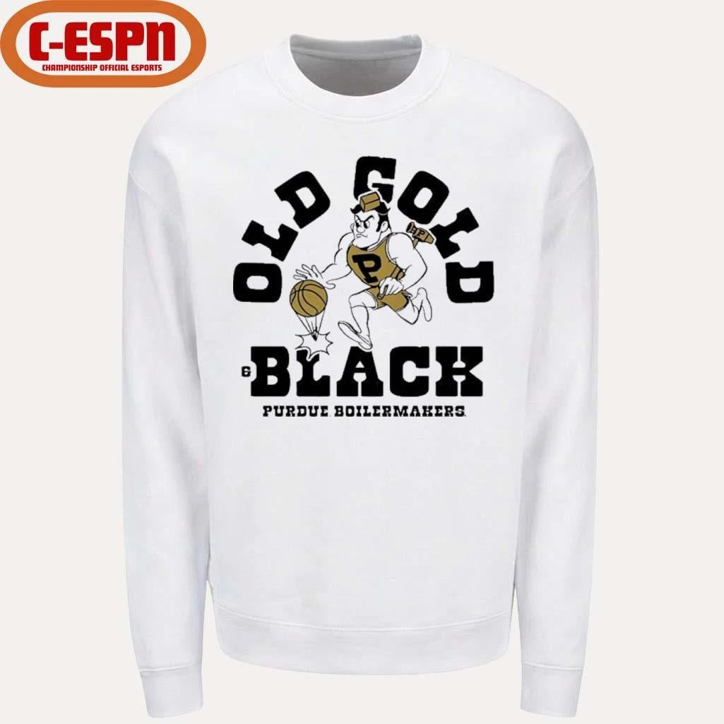 Official Purdue Boilermakers Basketball Old Gold and Black mascot shirt