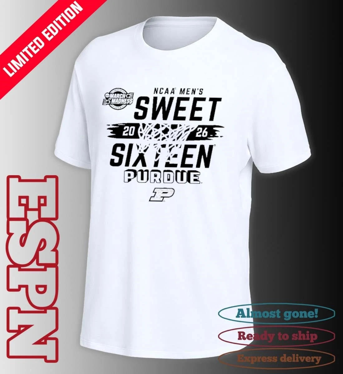 Official Purdue Boilermakers Men’s Basketball 2026 Sweet 16 Shirt