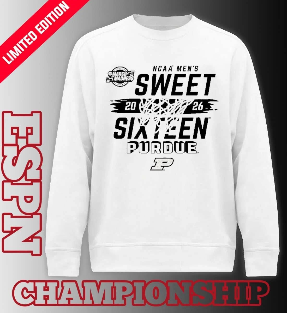 Official Purdue Boilermakers Men’s Basketball 2026 Sweet 16 Shirt