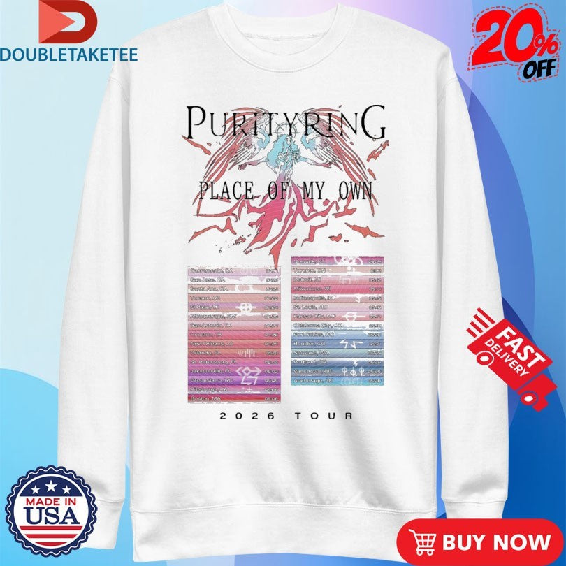 Official Purity Ring Place Of My Own Tour 2026 Dates Shirts