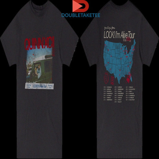 Official Quinn Xcii Greetings From Look! I’m Alive Tour 2025 USA Shirts