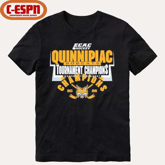 Official Quinnipiac University Women’s Hockey 2026 ECAC Tournament Champions Shirt
