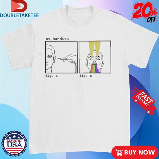 Official RX Bandits Plug Into The Rainbow Shirts