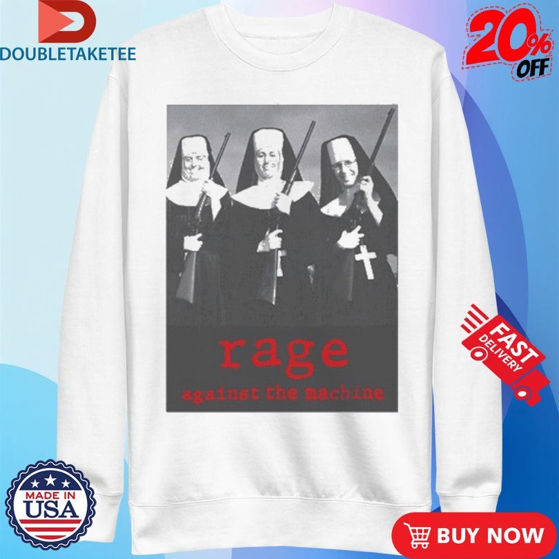 Official Rage Against The Machine Nuns Guns Shirts