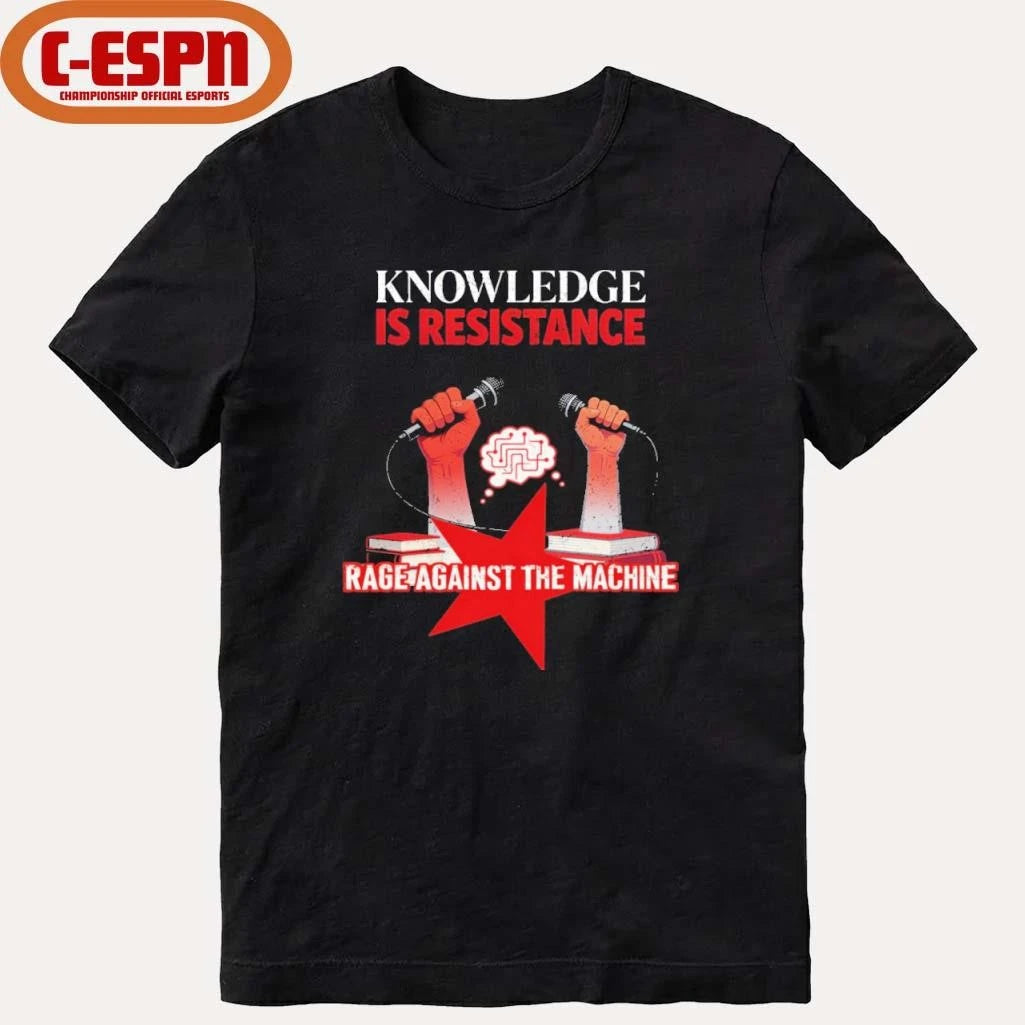 Official Rage against the machine Knowledge is Resistance T-Shirt