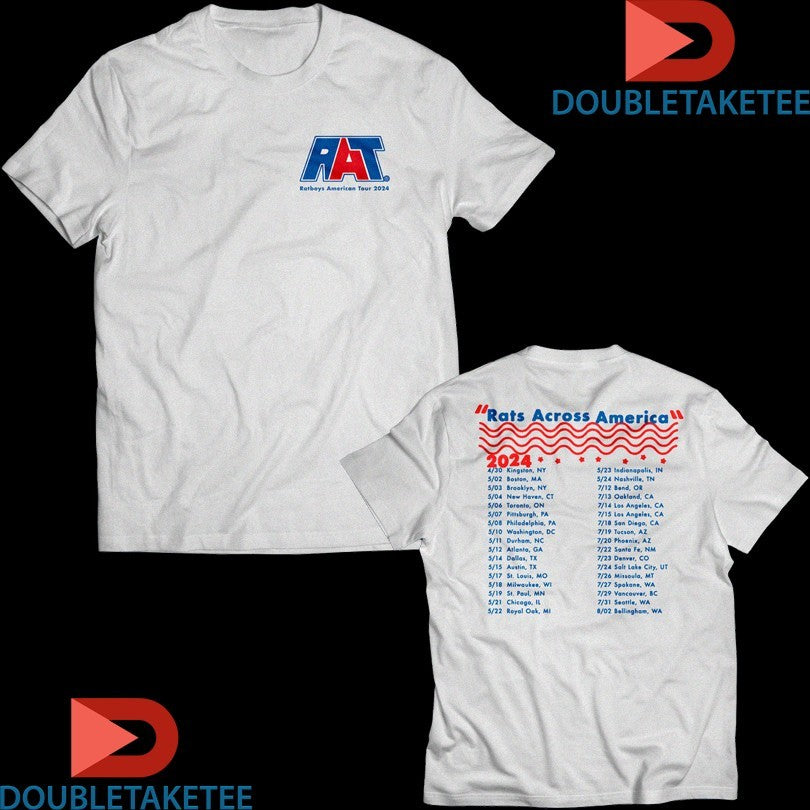 Official Ratboys Travel America 2024 Tour Dates Shirts