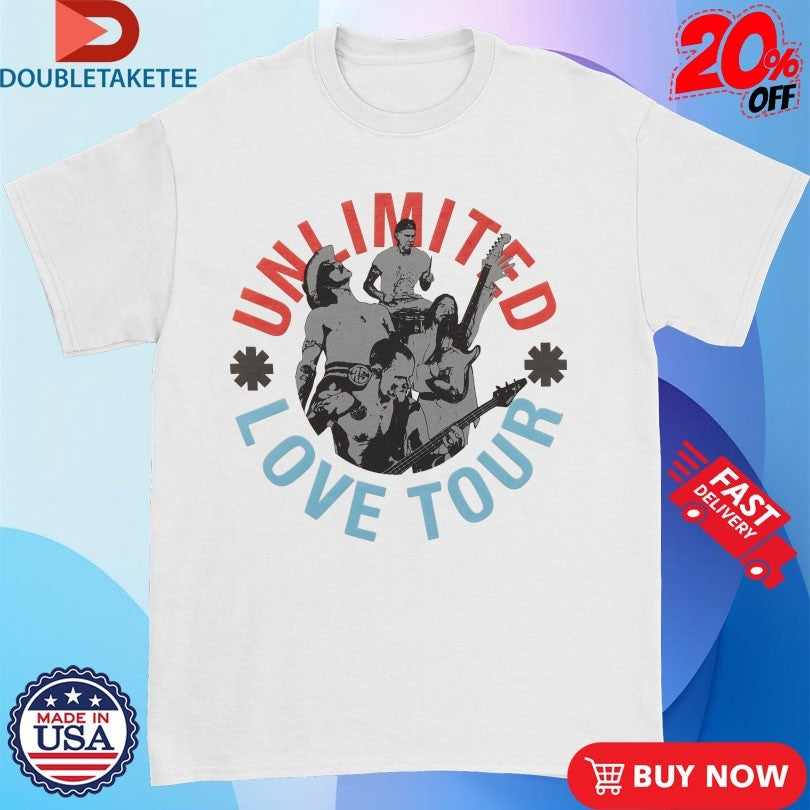 Official Red Hot Chili Peppers Unlimited Love World Tour Shirts