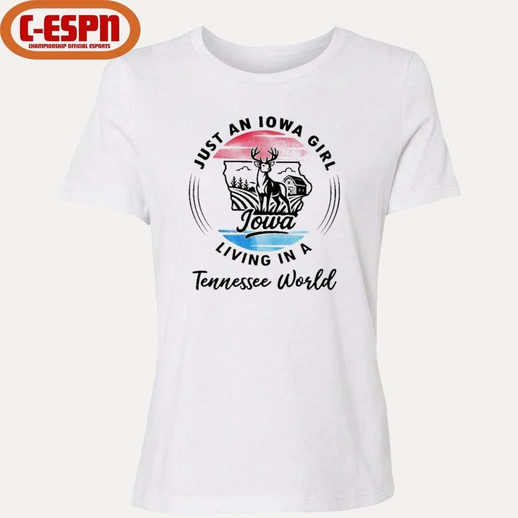 Official Reindeer Just An Iowa Girl Living In A Tennessee World Shirt